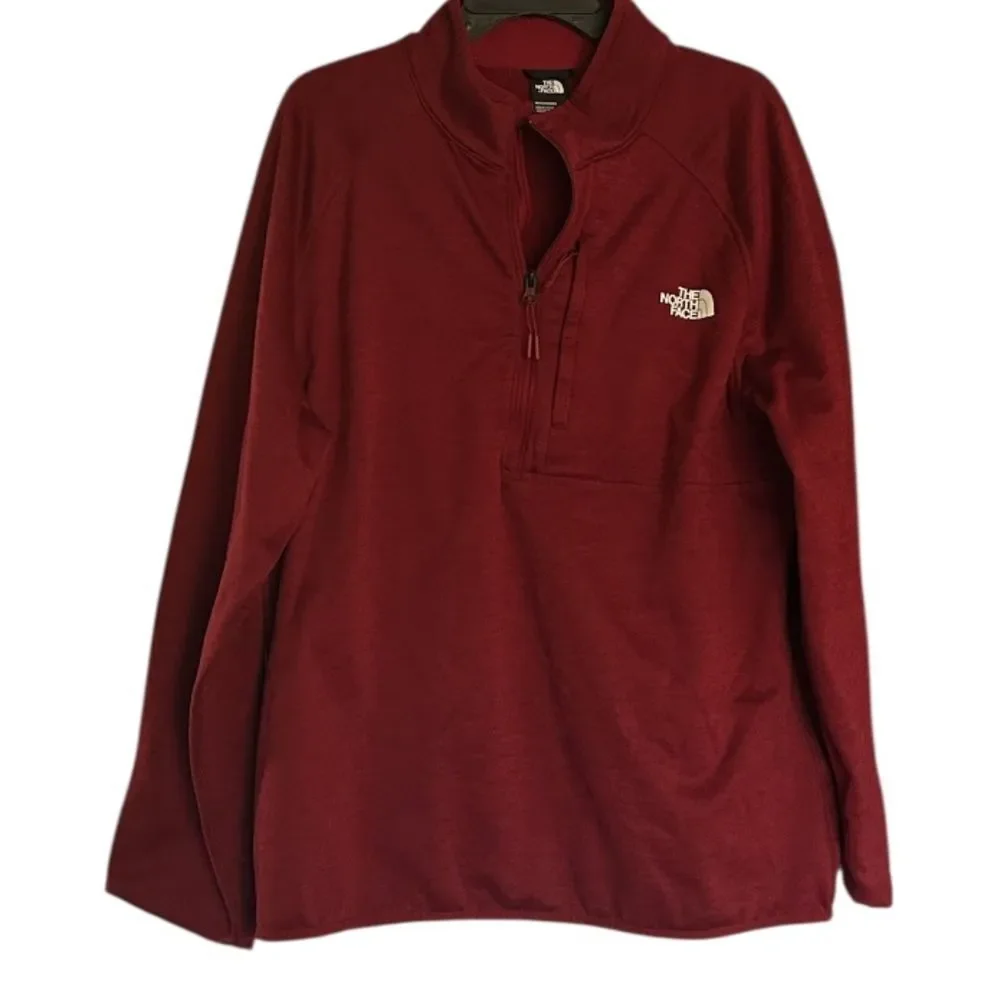 The North Face ½ Zip Pullover Jacket Size XL Men's Heathered Maroon Canyon-lands